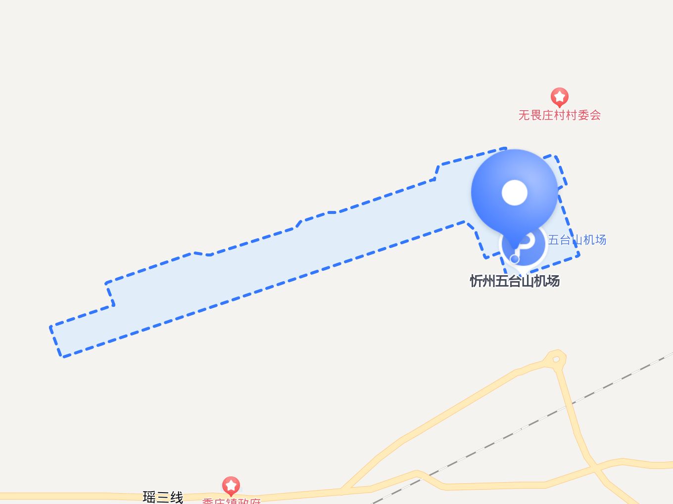 07开车来的话,可以把车停在以下停车场: 忻州五台山机场航站楼-地
