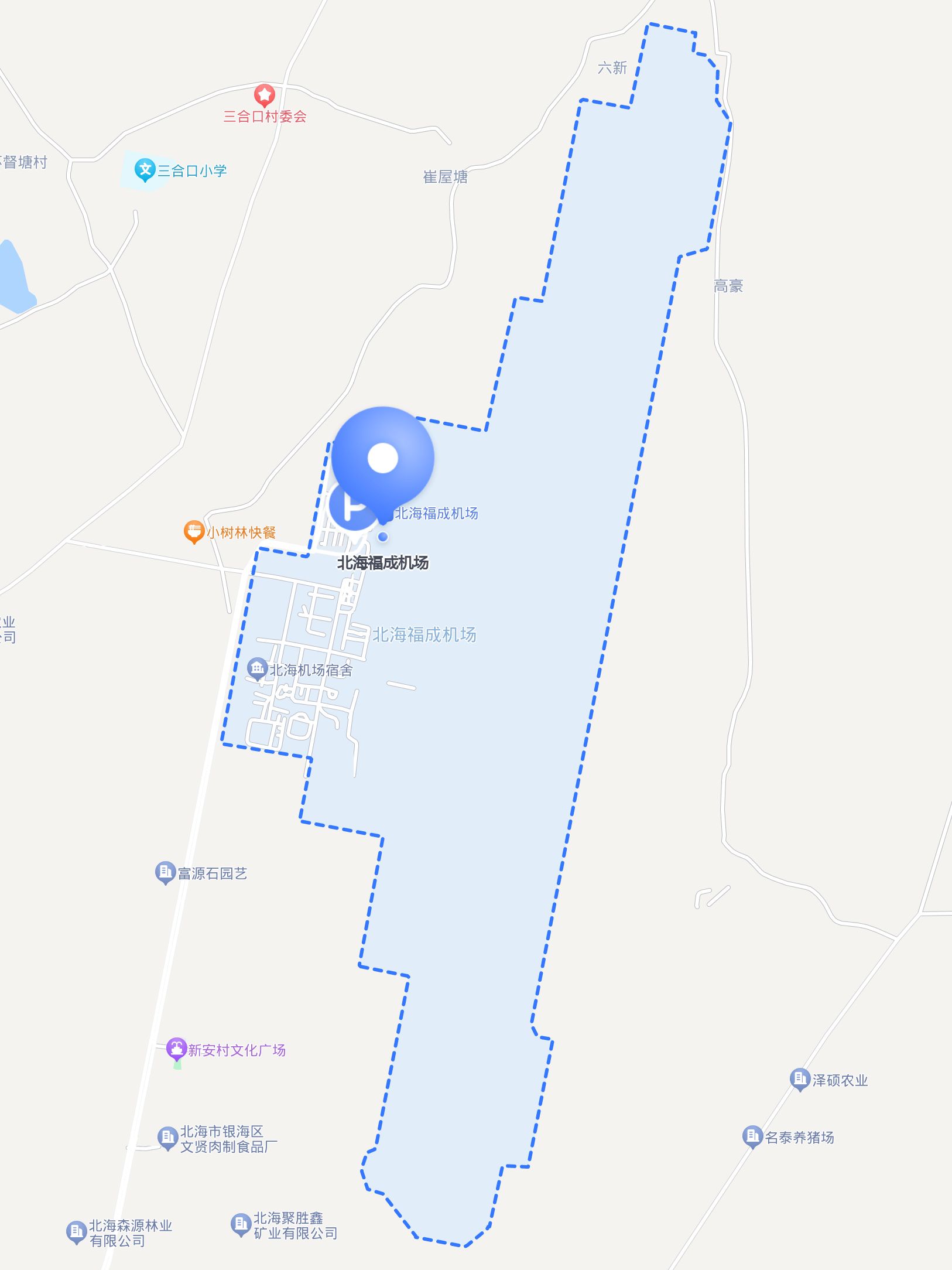 07开车来的话,不妨选择把车停在这个停车场: 北海福成机场-地上
