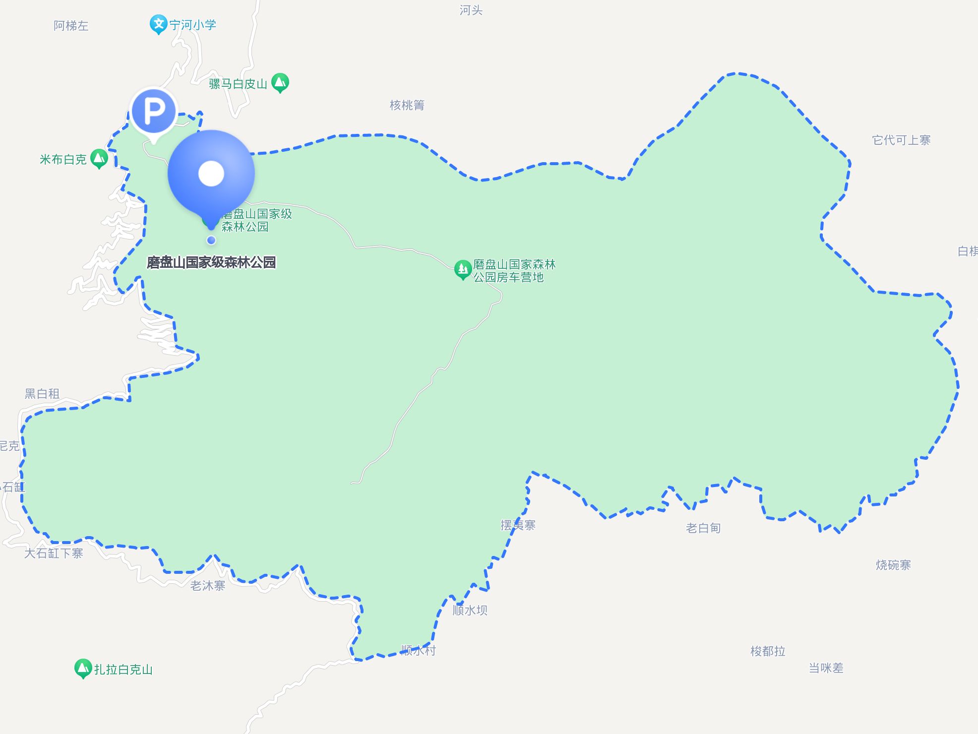 可以把车停在以下停车场: 磨判缕侥ヅ躺地图永修县磨盘山地图高清