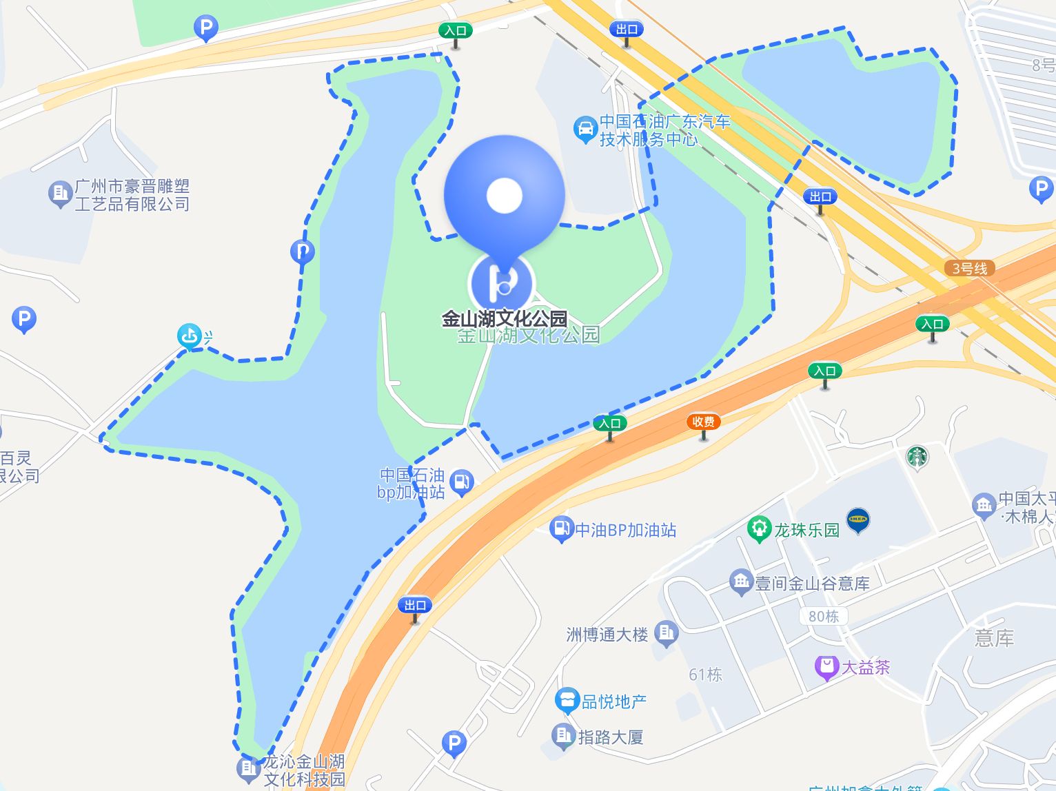 金山湖公园地图图片