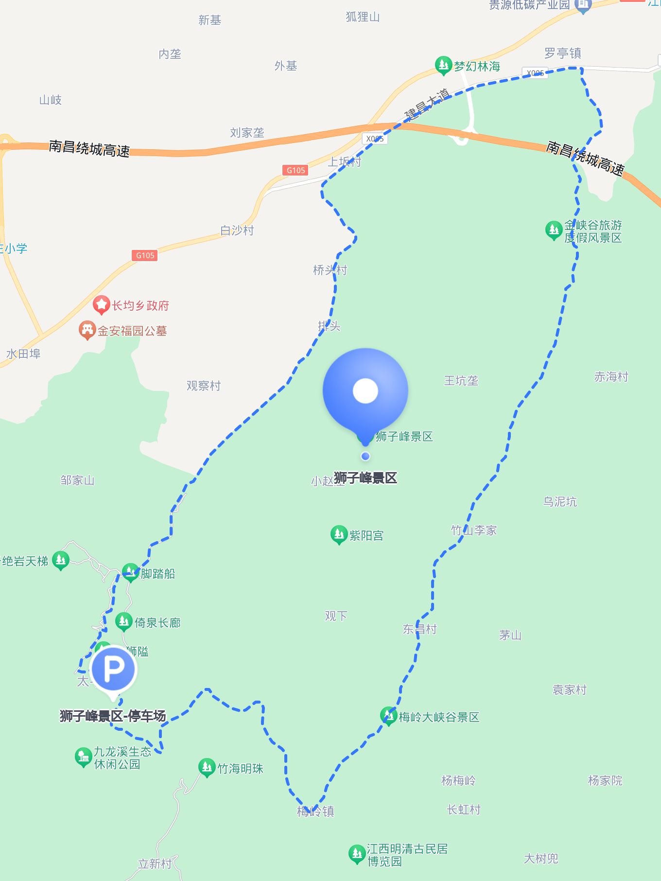 狮子峰景区地图图片