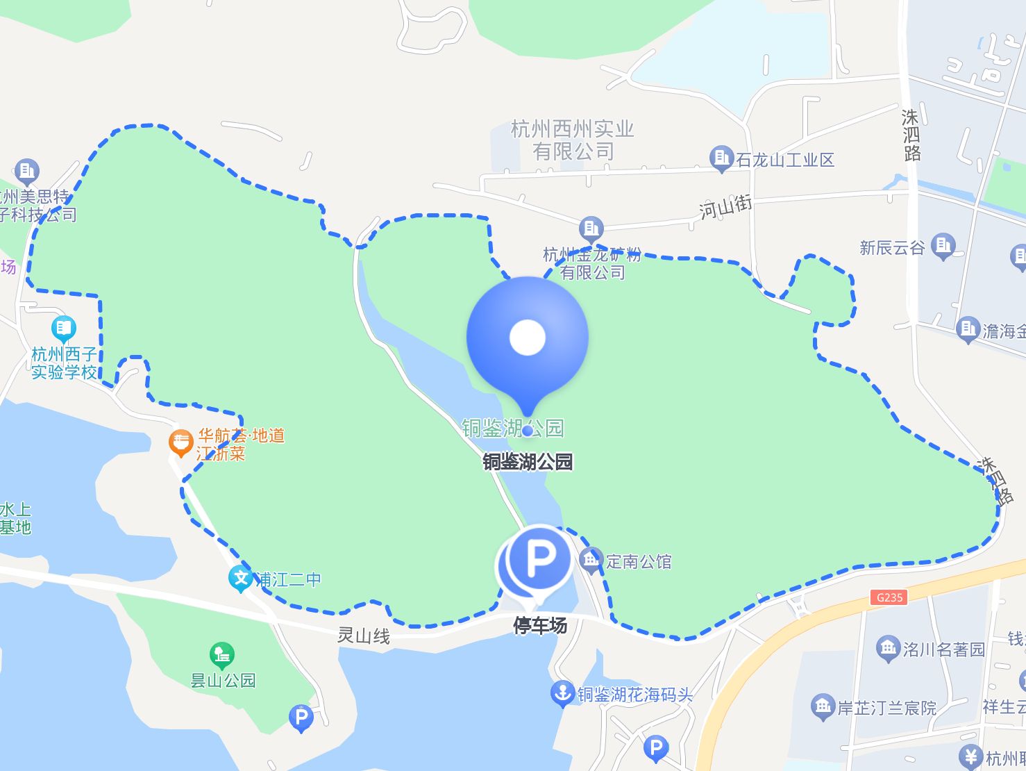 杭州铜鉴湖公园地图图片