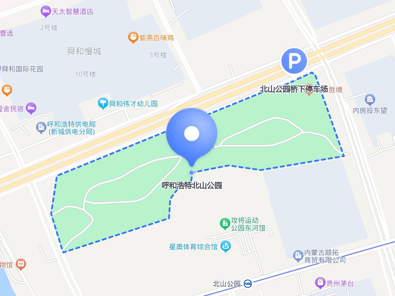 呼和浩特北山公园门票图片