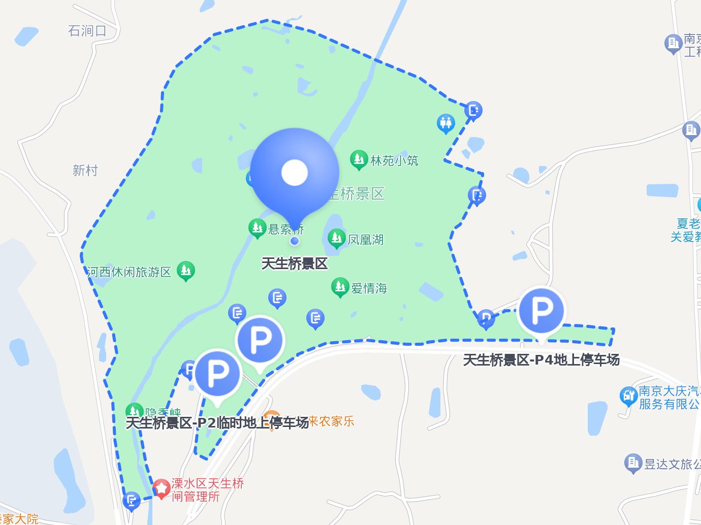 溧水天生桥风景区地图图片