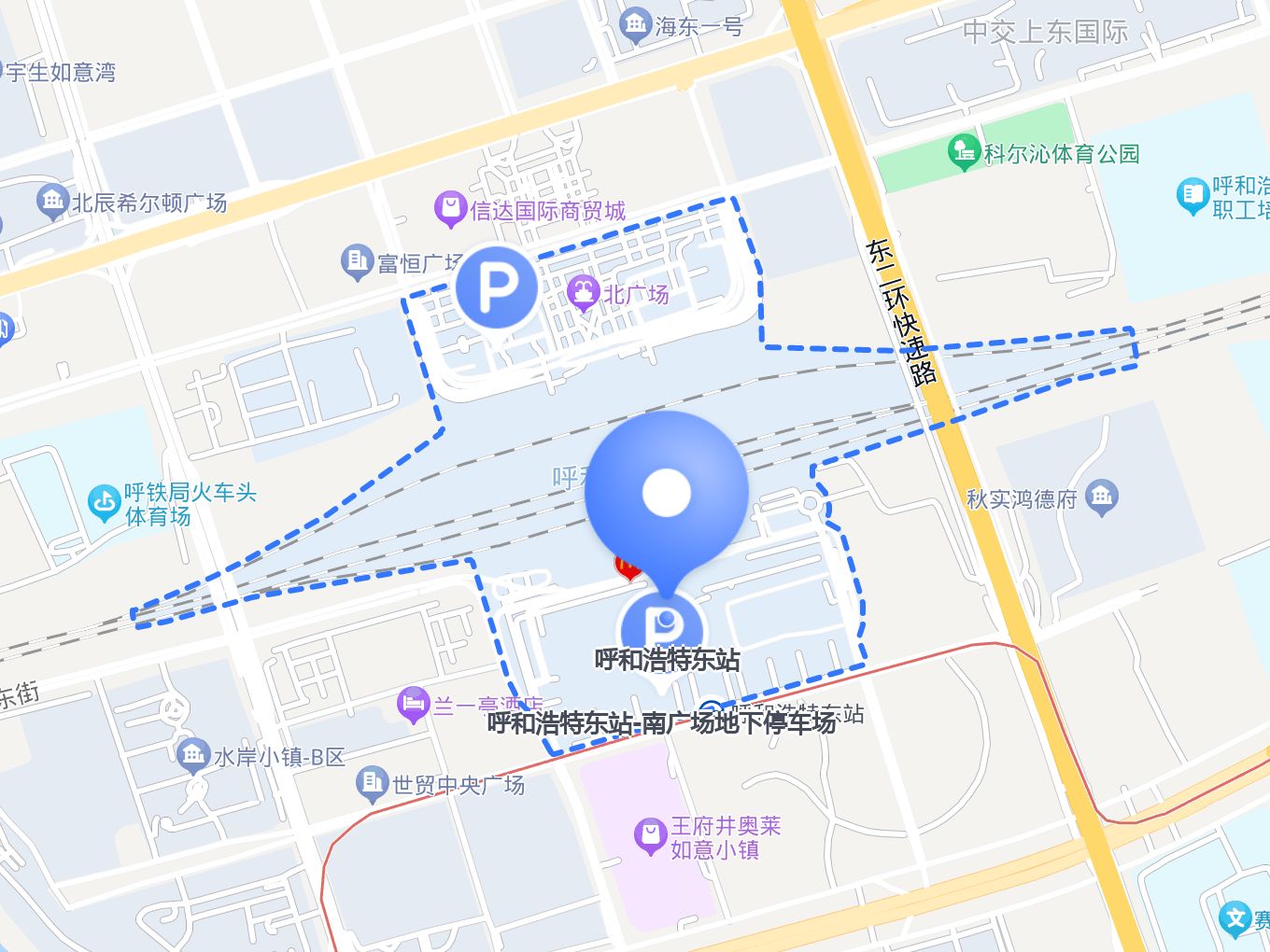 呼和浩特东站地图图片