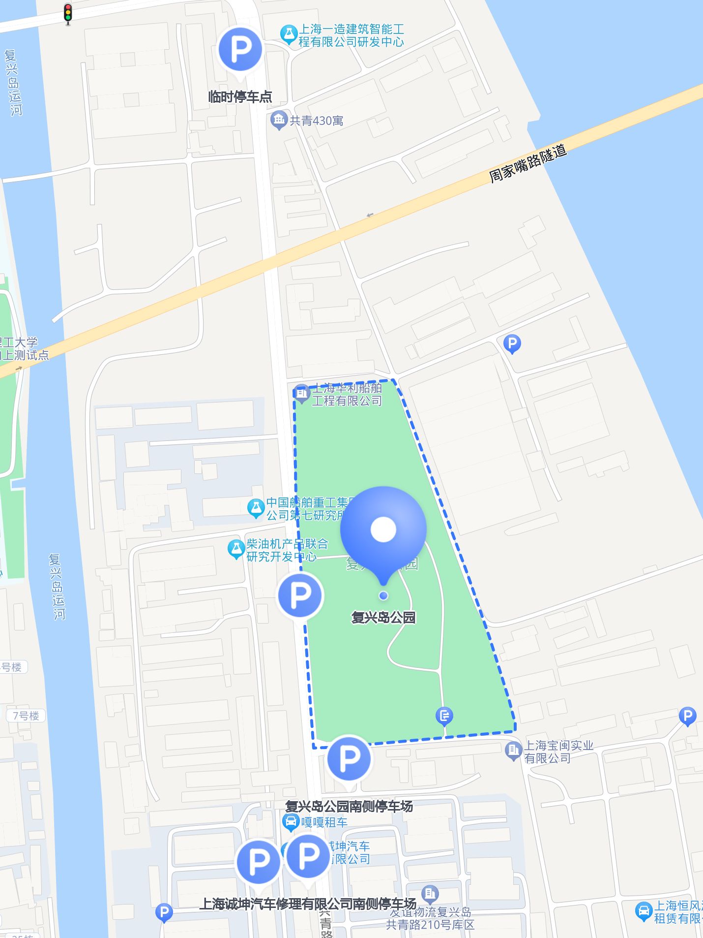 去复兴岛公园难停车众所周知,给大家分享5个周边的停车场,车位富裕