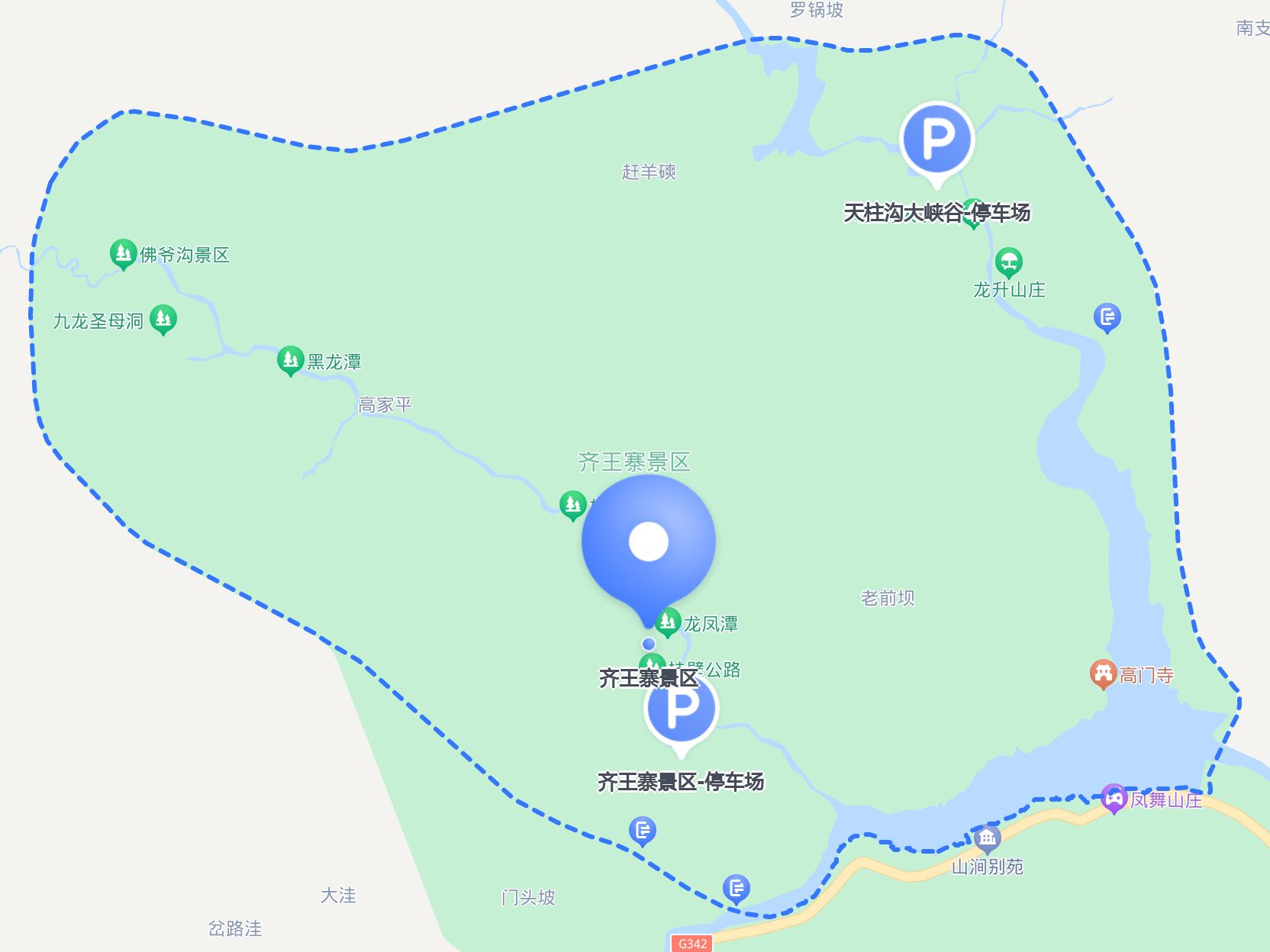 全年 全天开放 自驾前往,可以把车停在以下停车场: 1 齐王寨景区攻略