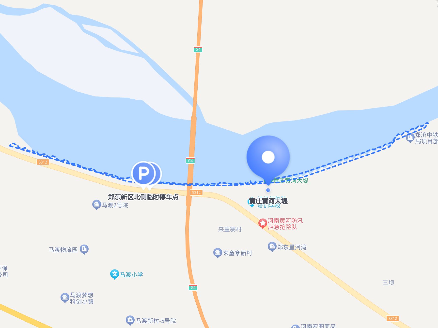 山东省黄河大堤路线图图片