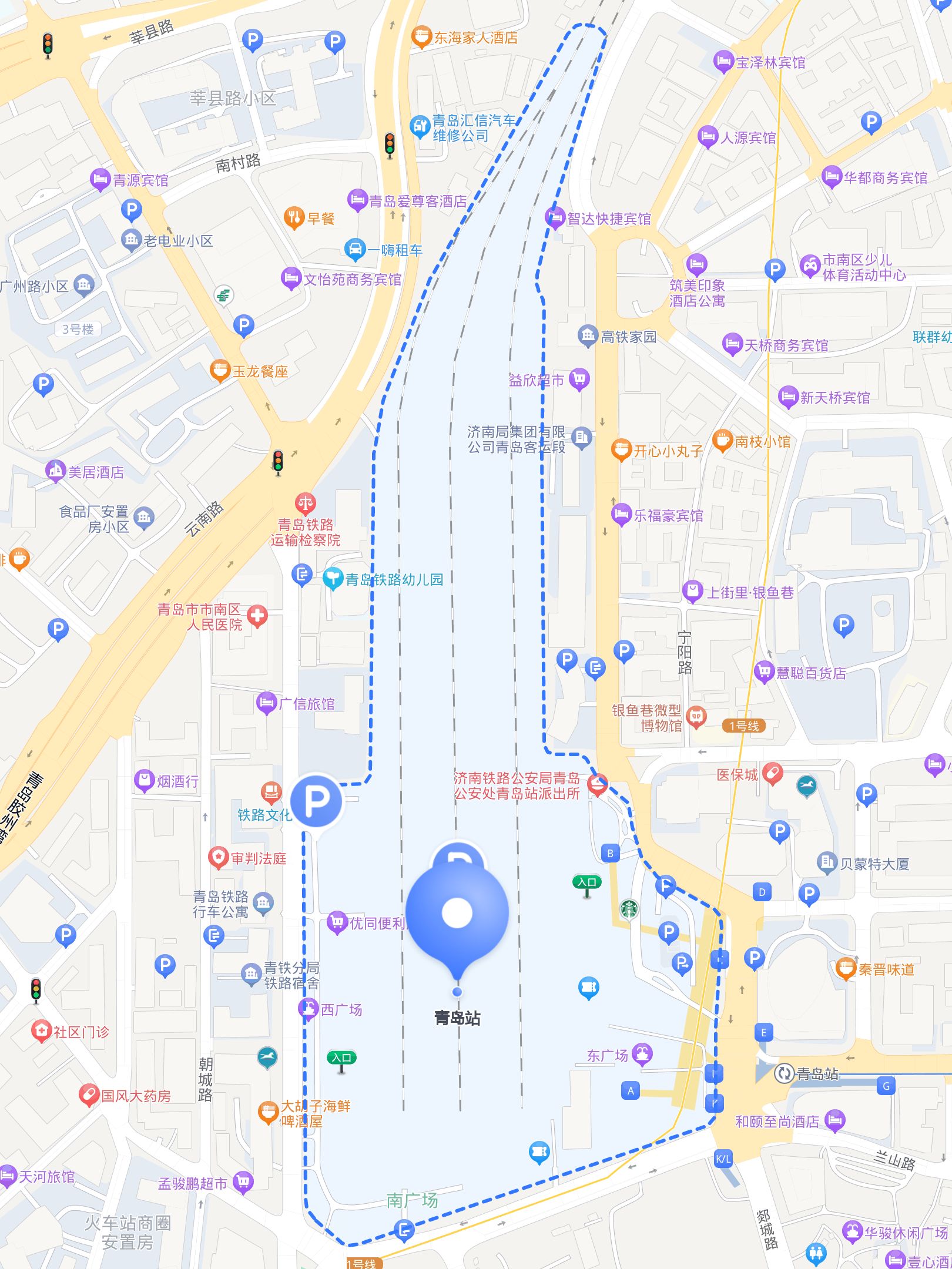 想要畅游美丽的青岛,不知道如何到达 青岛站 ?