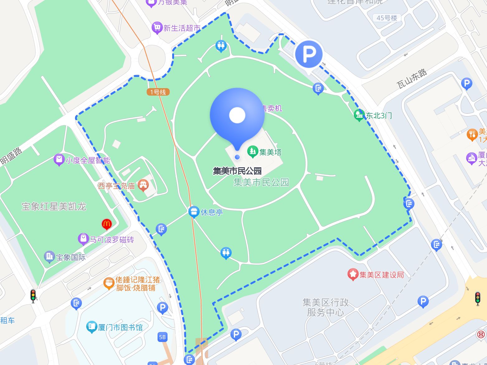 集美市民公园 是厦门市内一处不可错过的好去处.想一饱眼福?