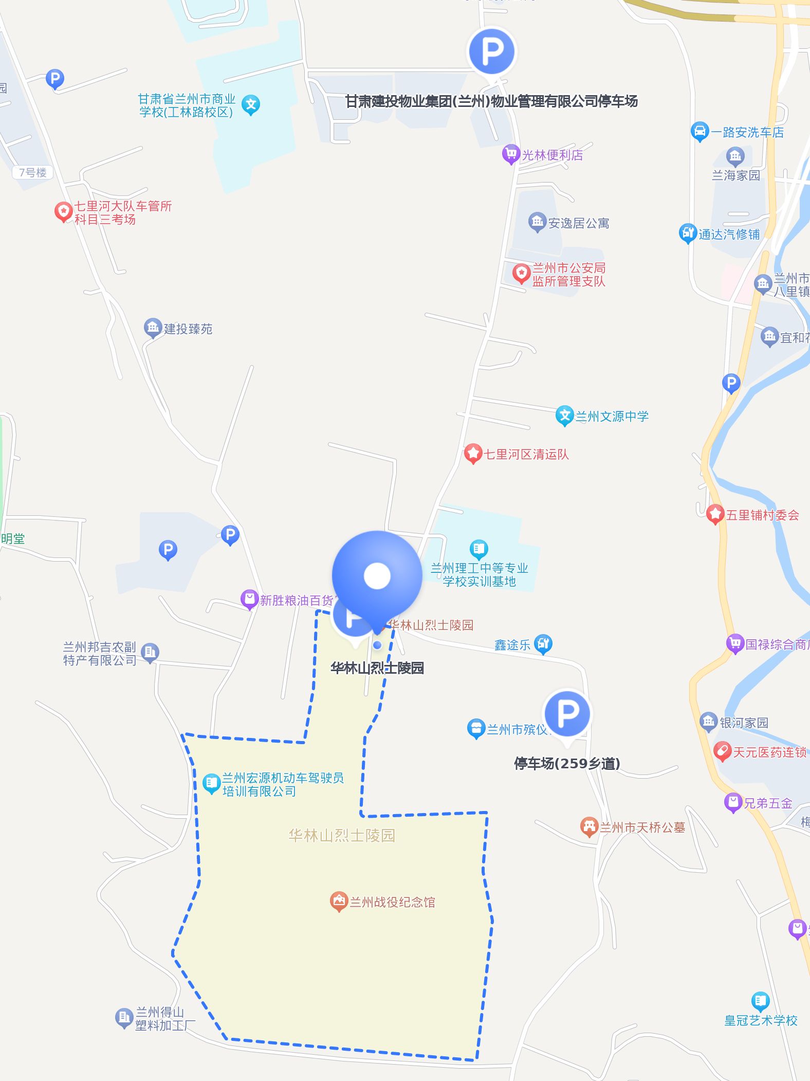 车位信息:地上车位,停车方便 参考信息:距离景区不兰州华林山有几个