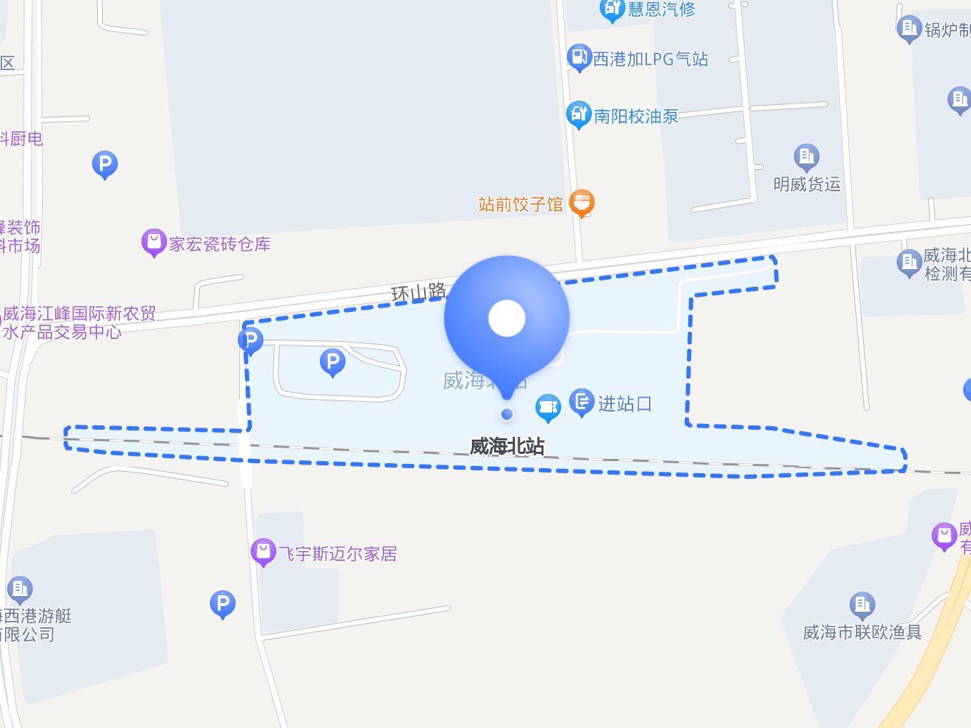 威海北站地图图片