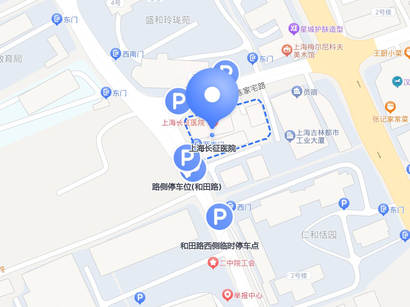 上海长征医院地图图片