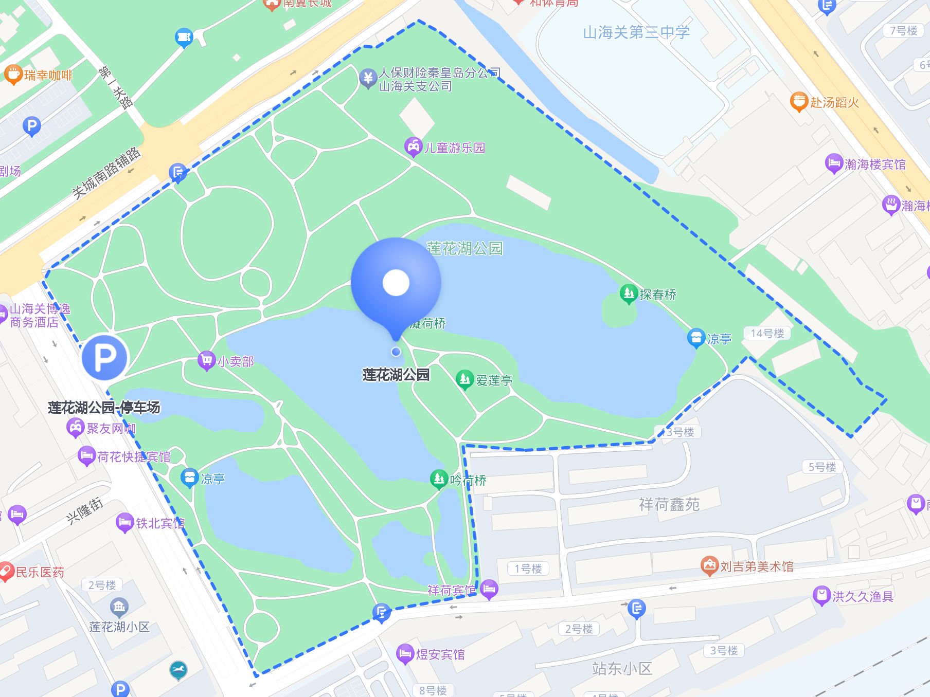 莲花湖路线图图片