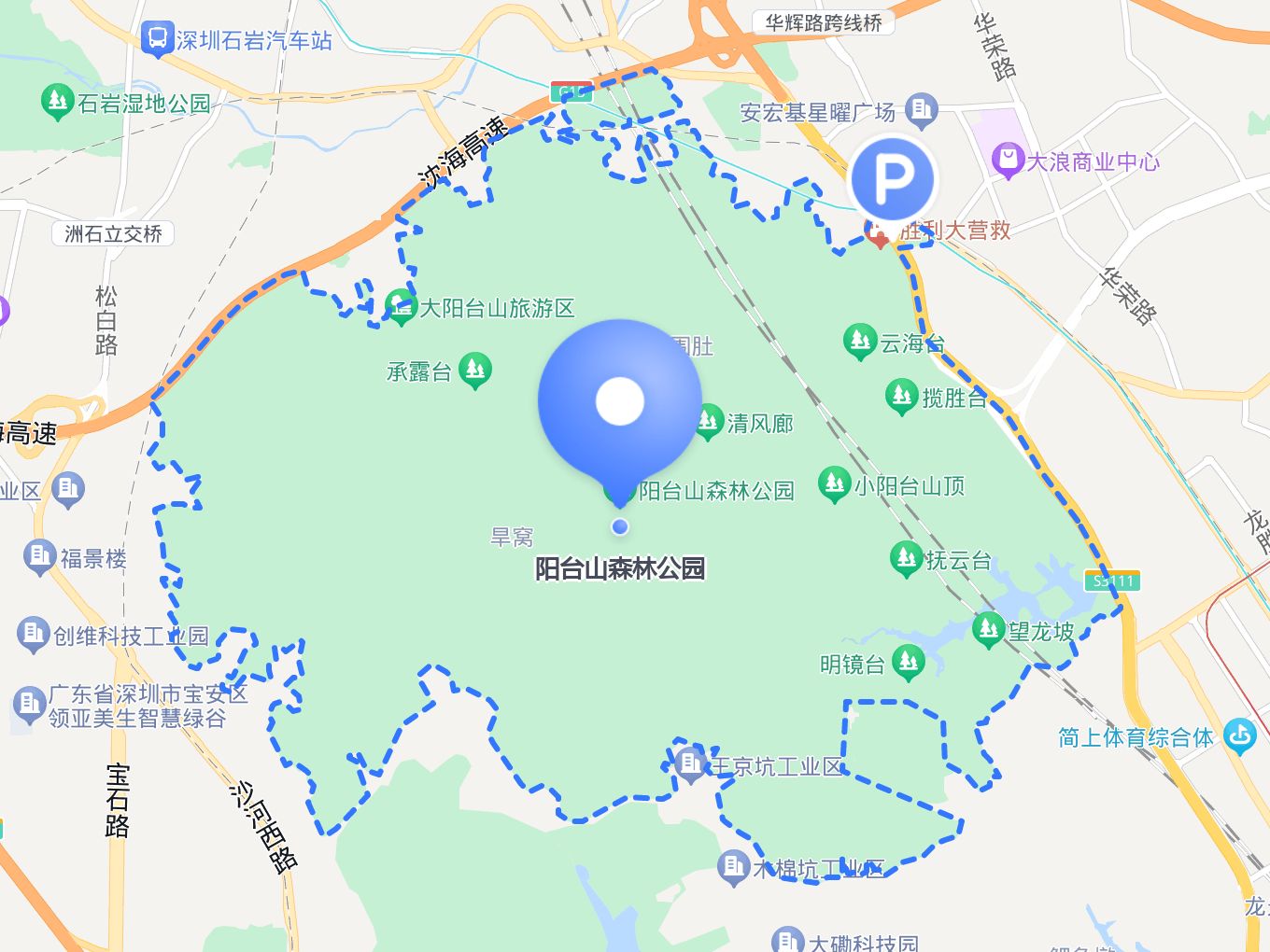 羊台山森林公园地图图片