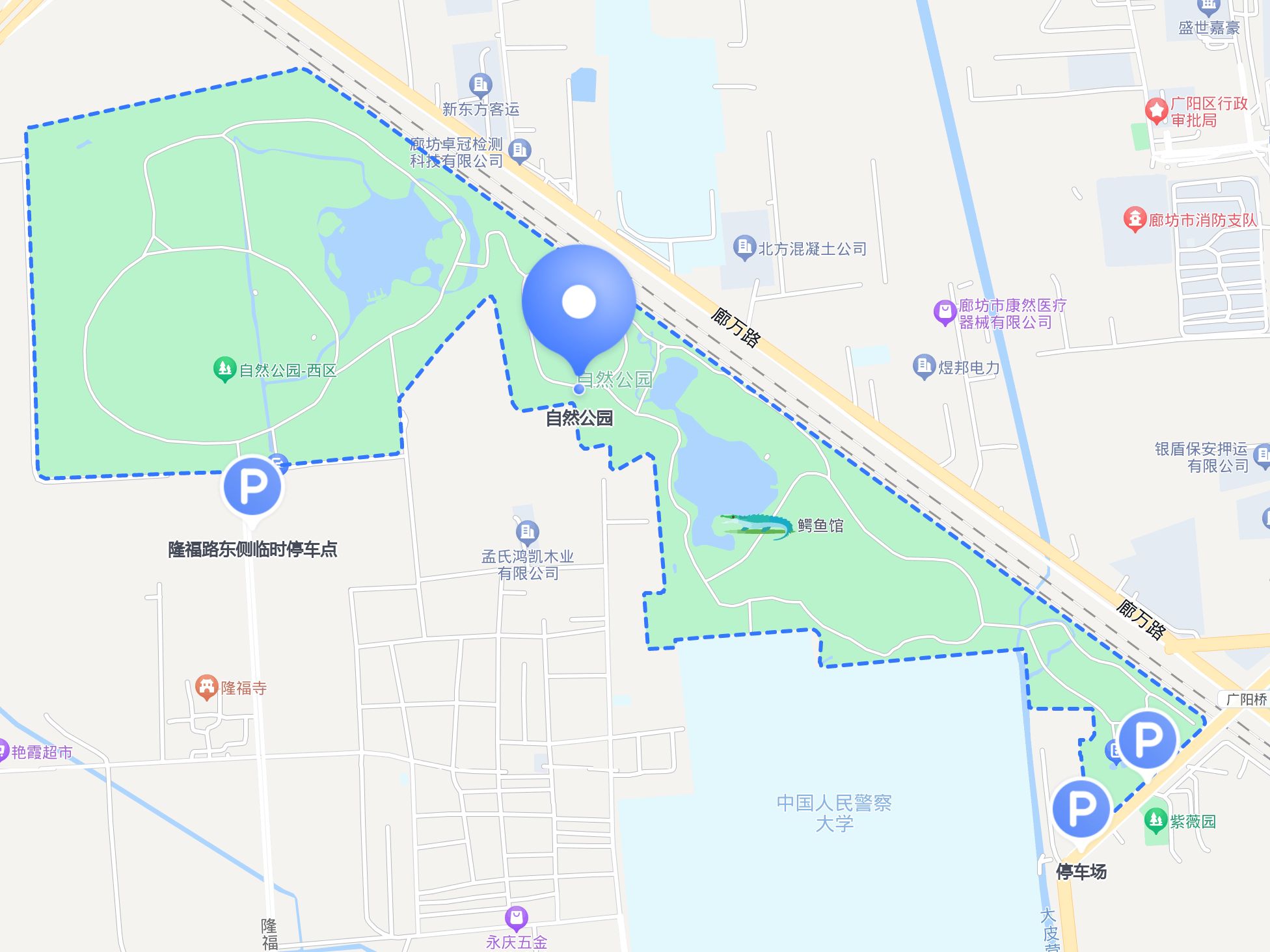 廊坊市自然公园地图图片