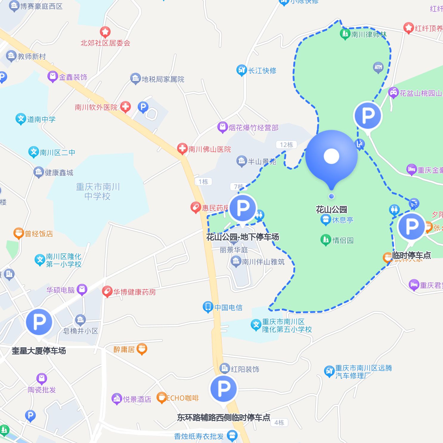 花山公园地图图片