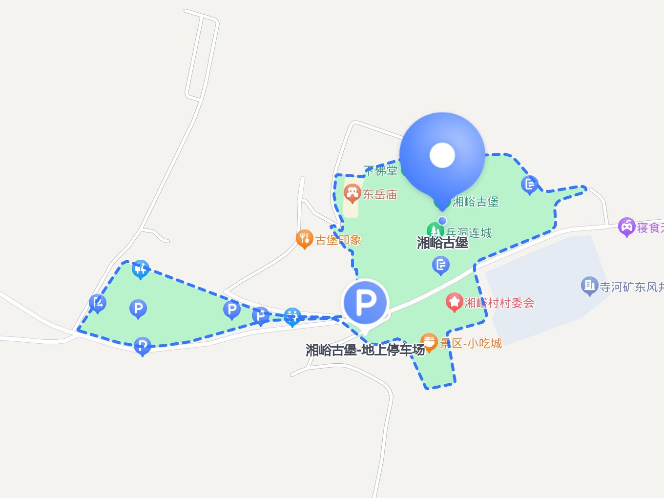 参考信息:距景区大约170米,步行2分钟湘峪古堡游览路线图湘峪古堡地图