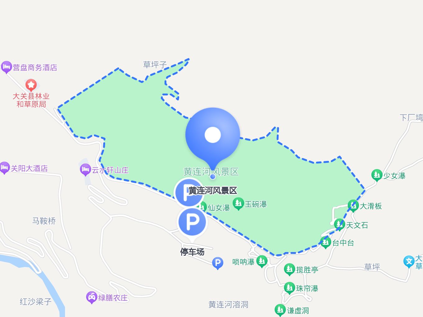 黄连河风景区地图图片