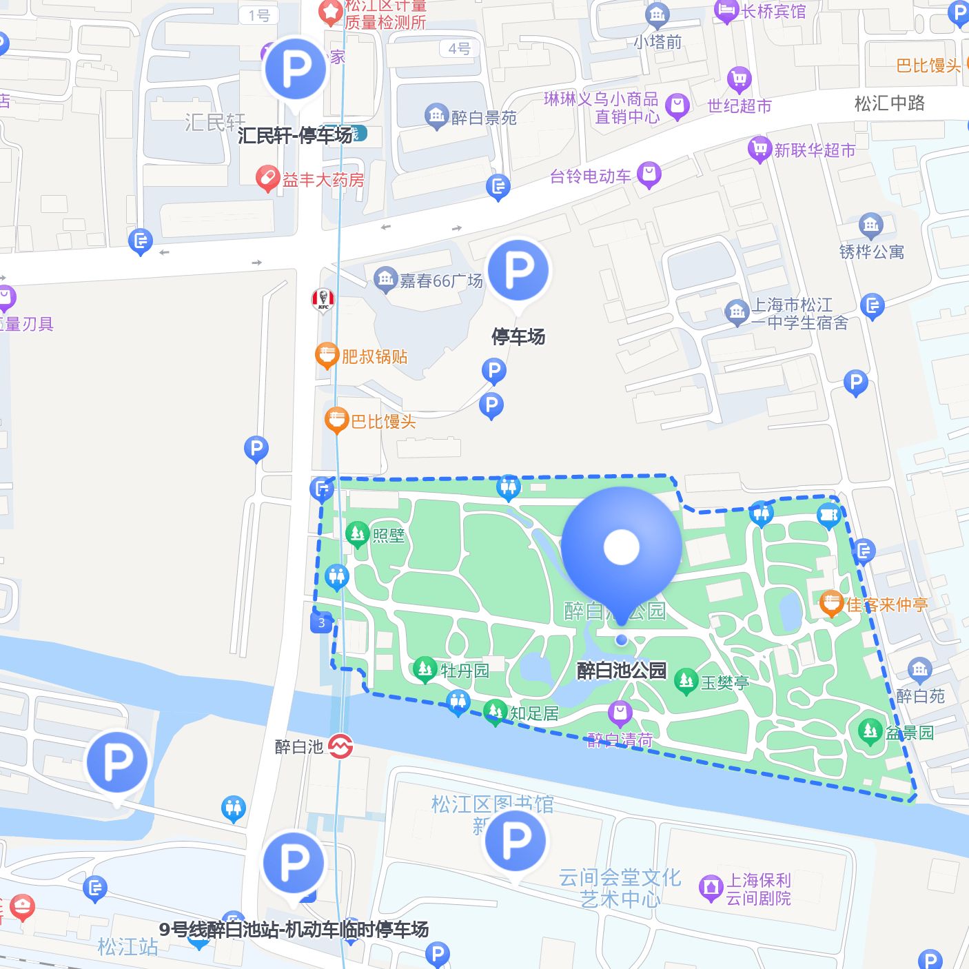 松江醉白池公园地图图片