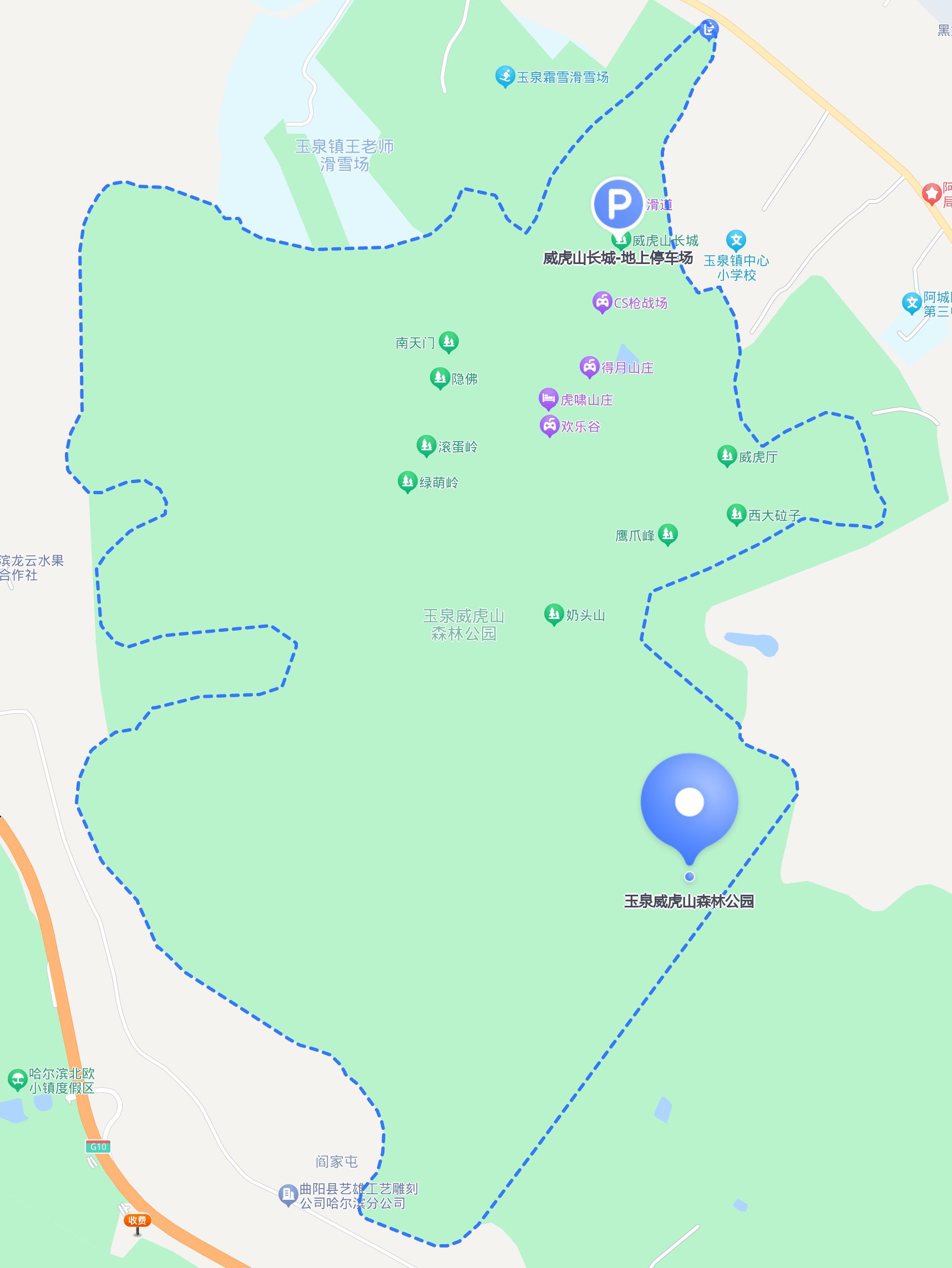 今天给大家整理了一份 玉泉威虎山森林公园 的出行指南,分享给大家