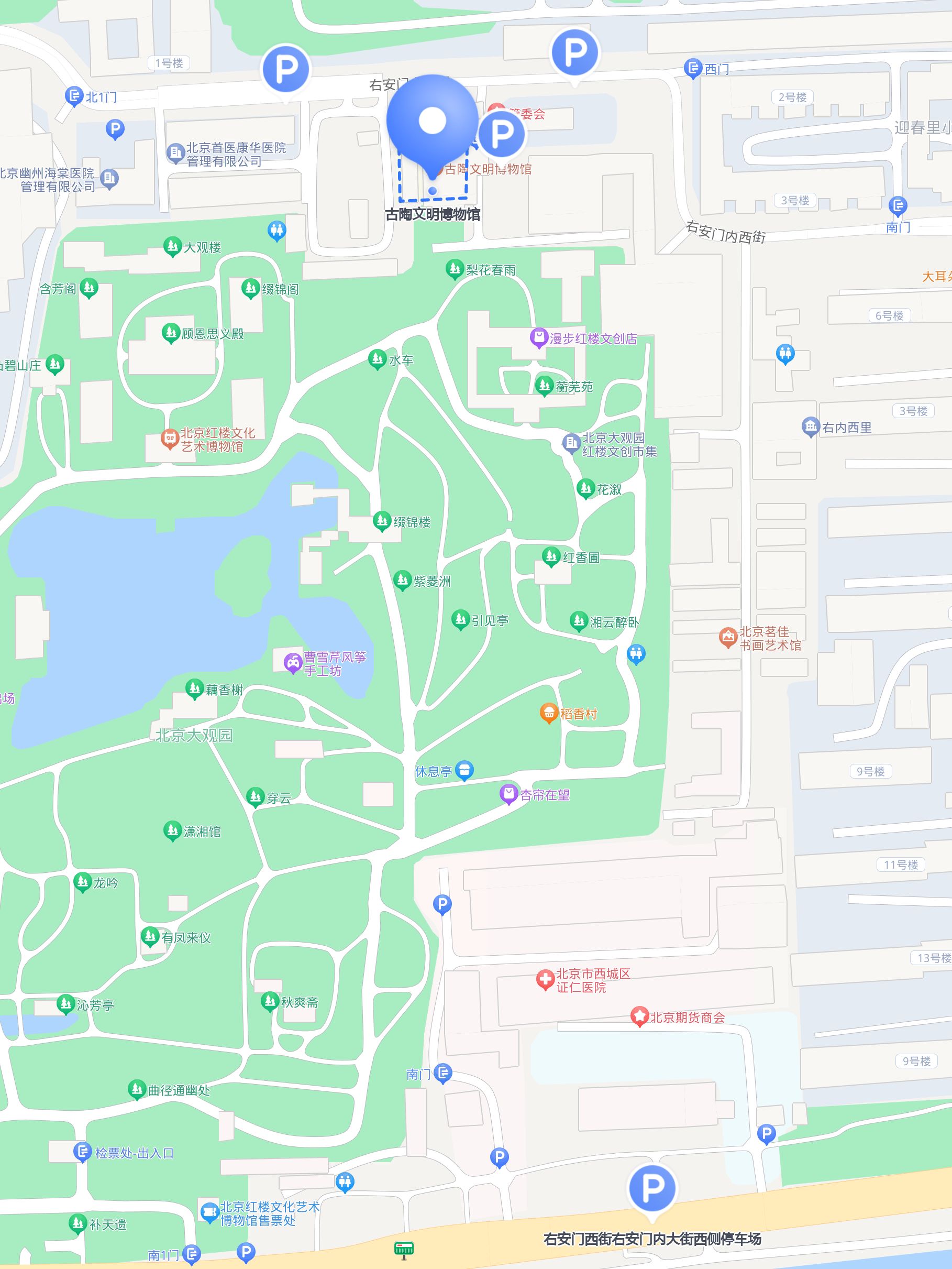家人们,地图推荐的这4个宝藏停车场,是真的好用,好找 1 右安门西街右