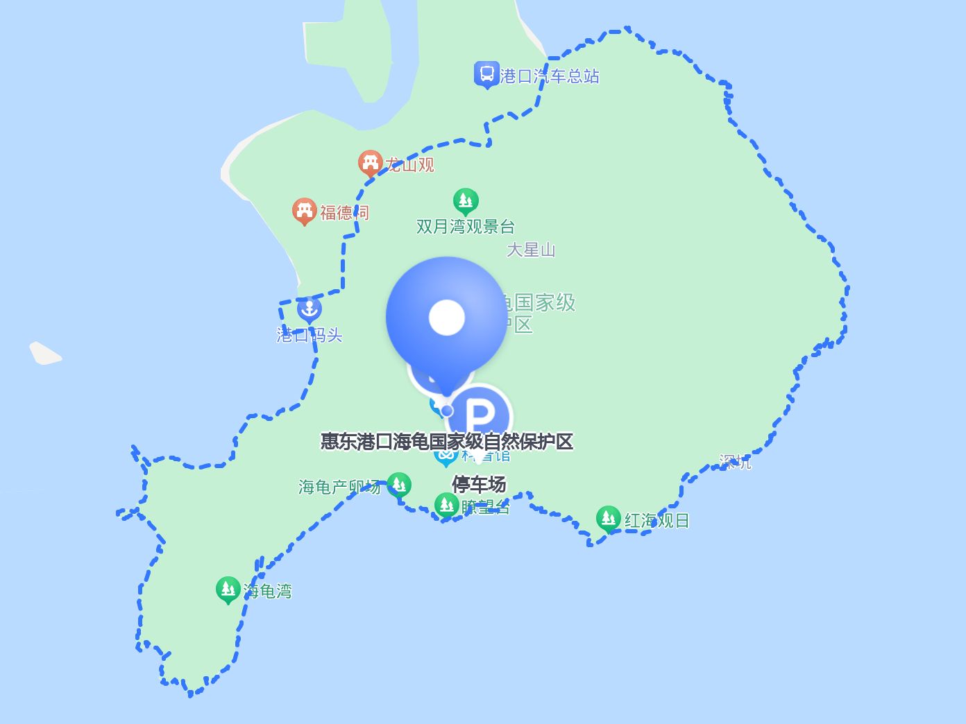 惠东海龟湾地图图片