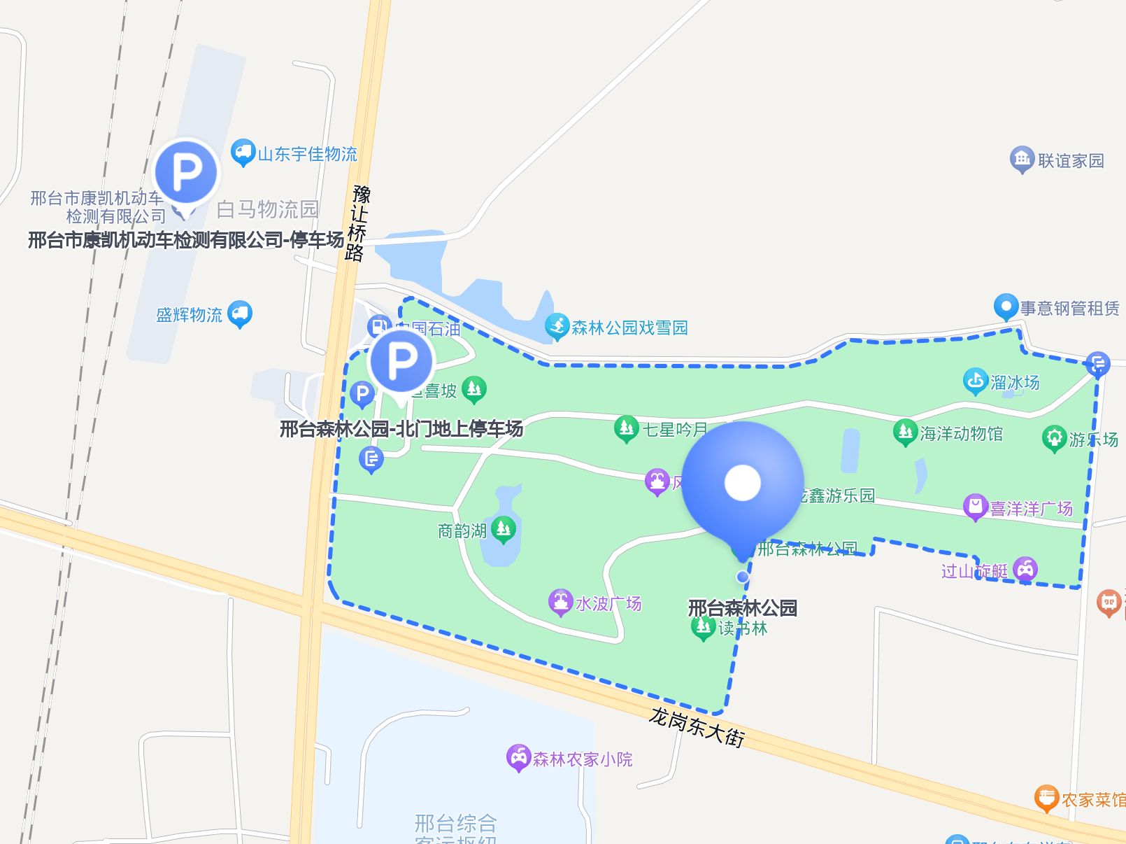 邢台市森林公园地图图片