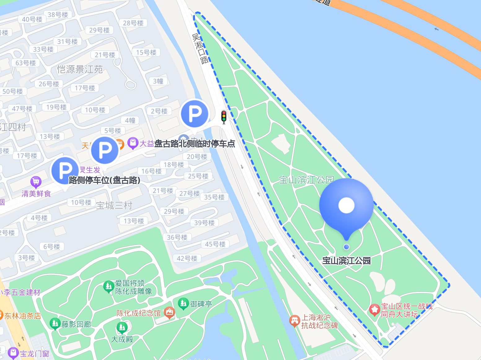 宝山生态步道路线图图片