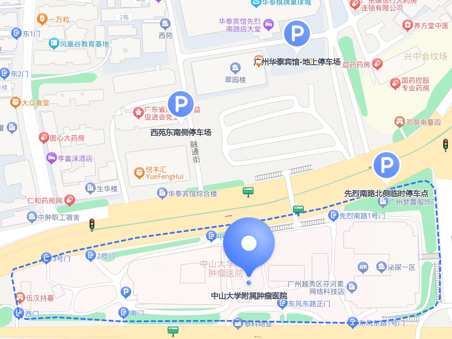 中山大学附属肿瘤医院 的出行攻略,为你详细介绍自驾,打车和公共交通