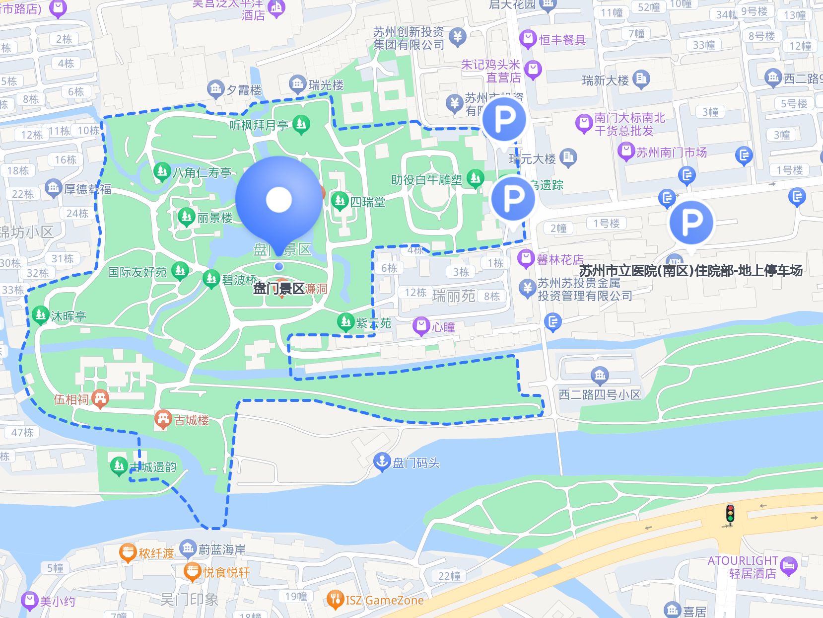 盘门景区地图图片