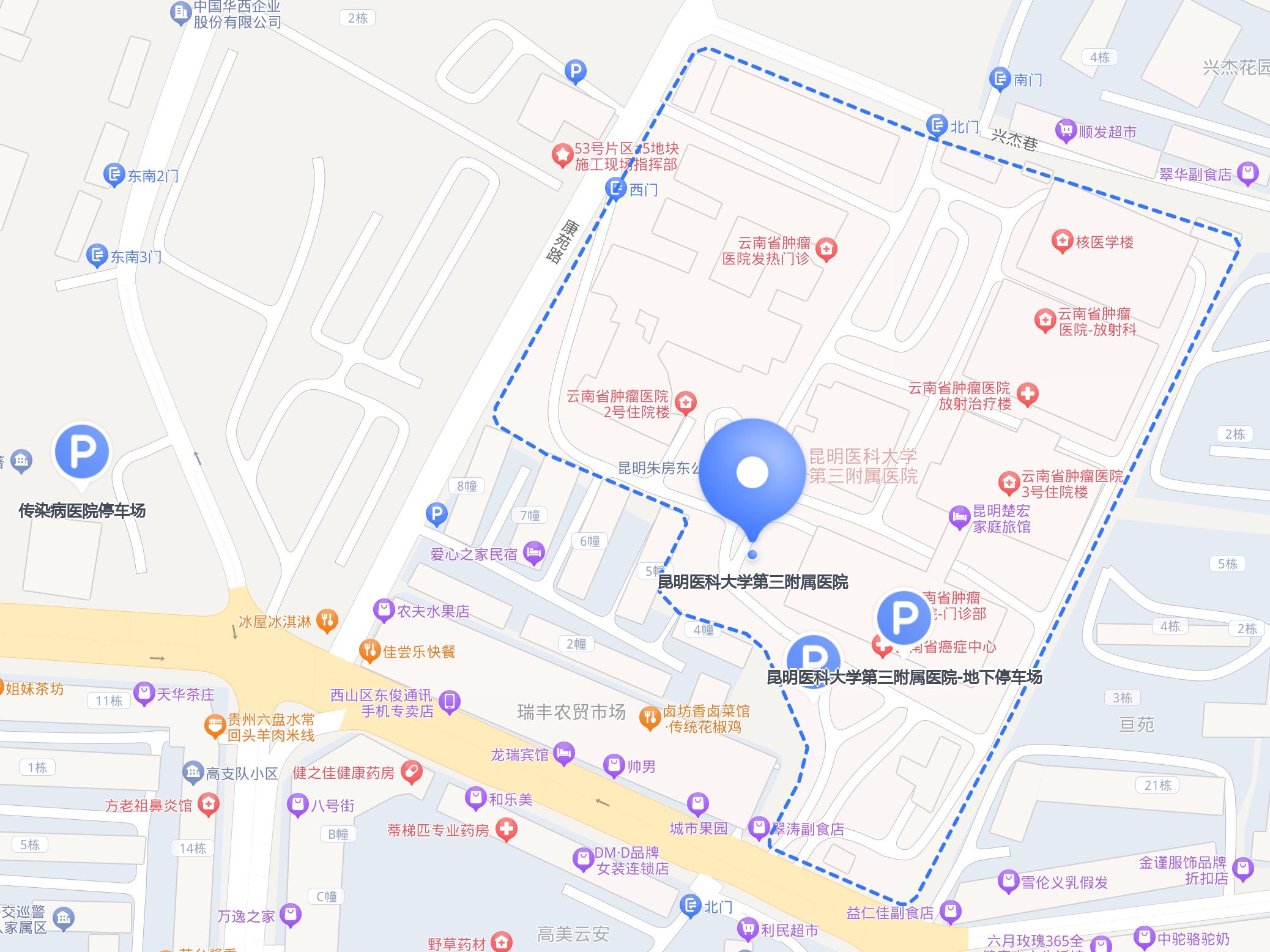 昆明医科大学地图图片