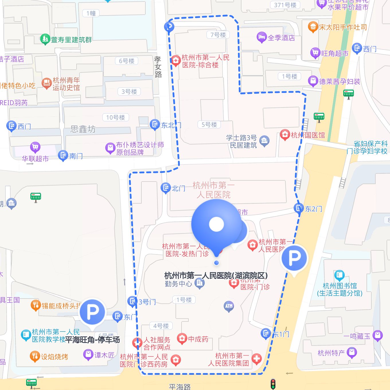 怎么去 杭州市第一人民医院(湖滨院区) ?