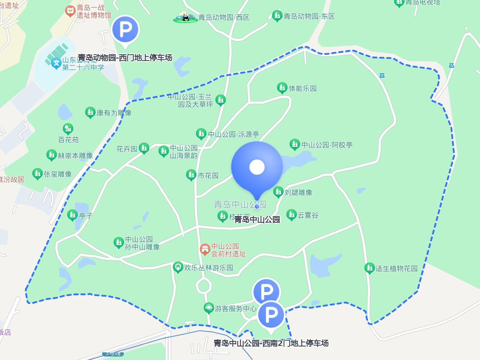 汕头中山公园路线图图片