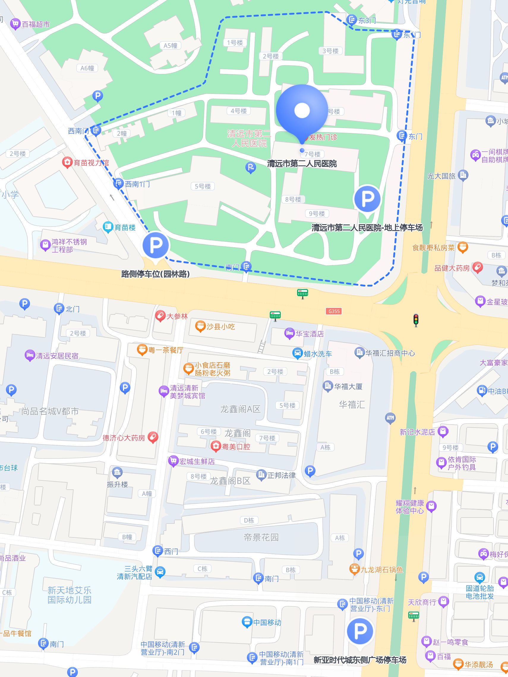小 清远医院分布图高清清远市人民医院布局图清远市人民医院地图