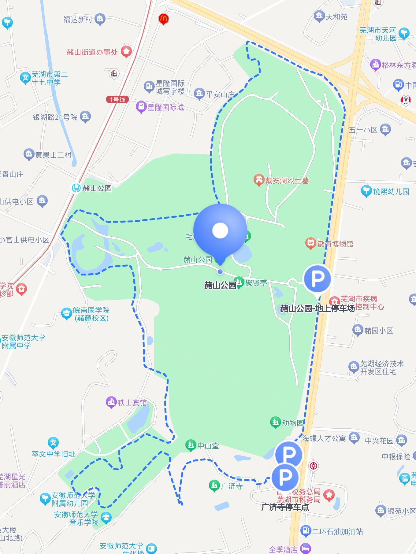 赭山公园地图图片