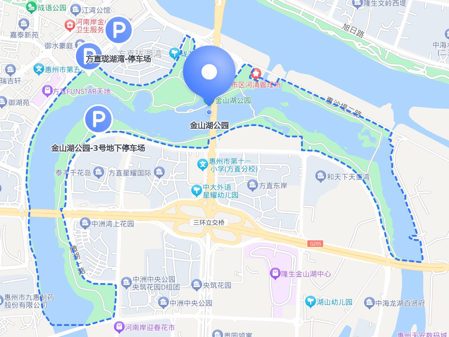 金山湖公园地图图片