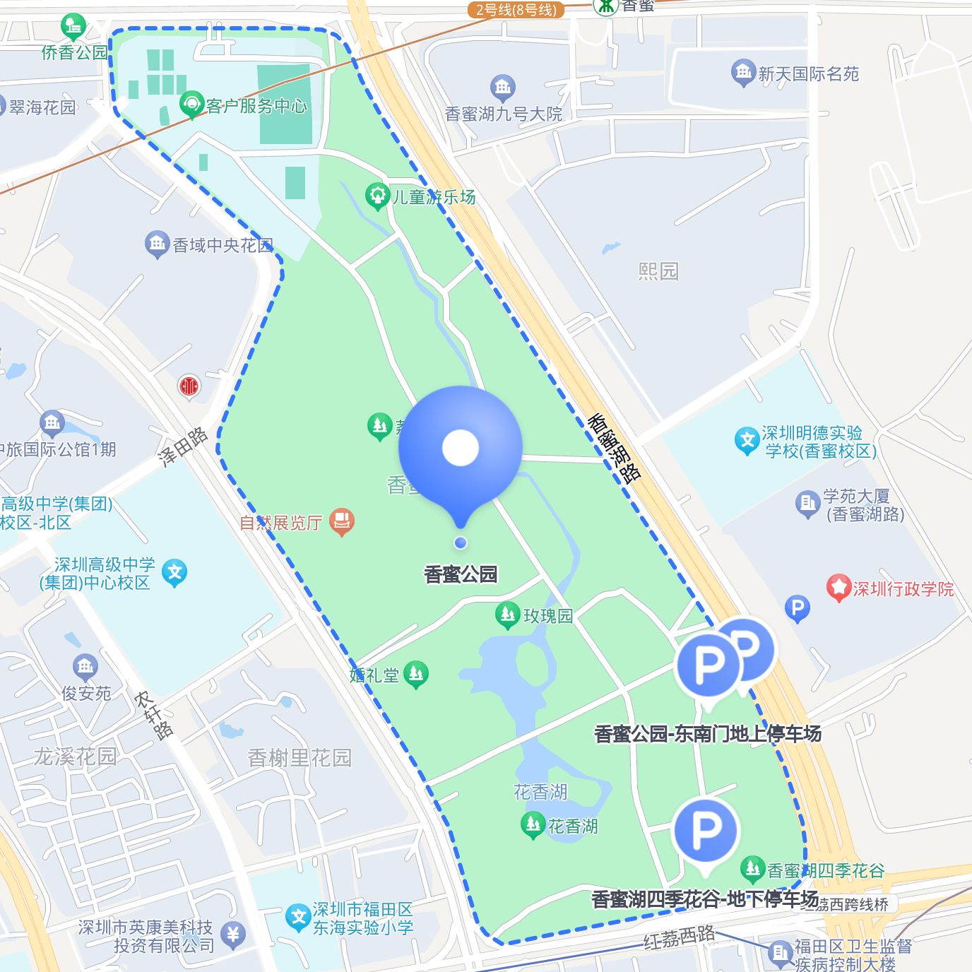 深圳香蜜湖公园地图图片