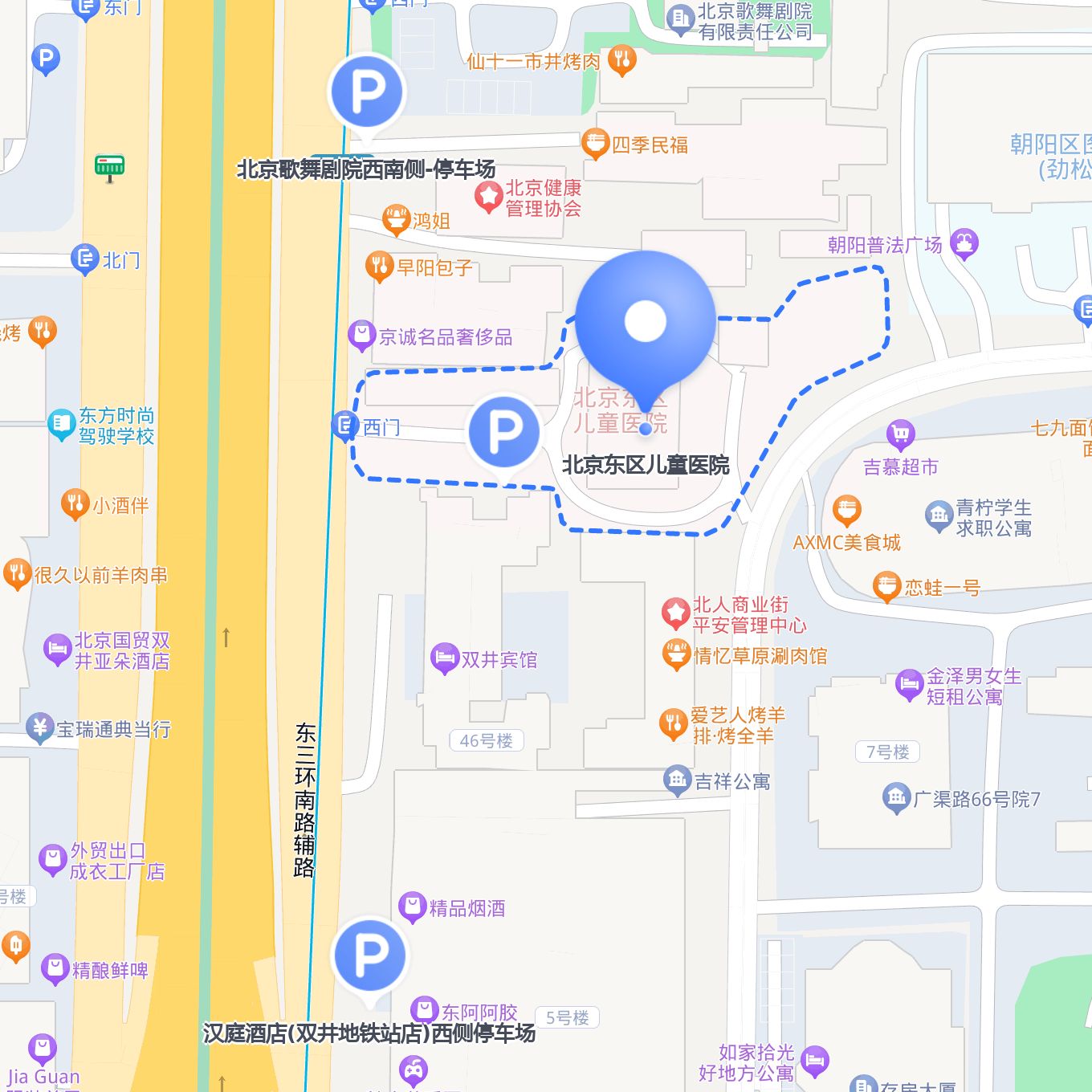 北京儿童医院地图图片