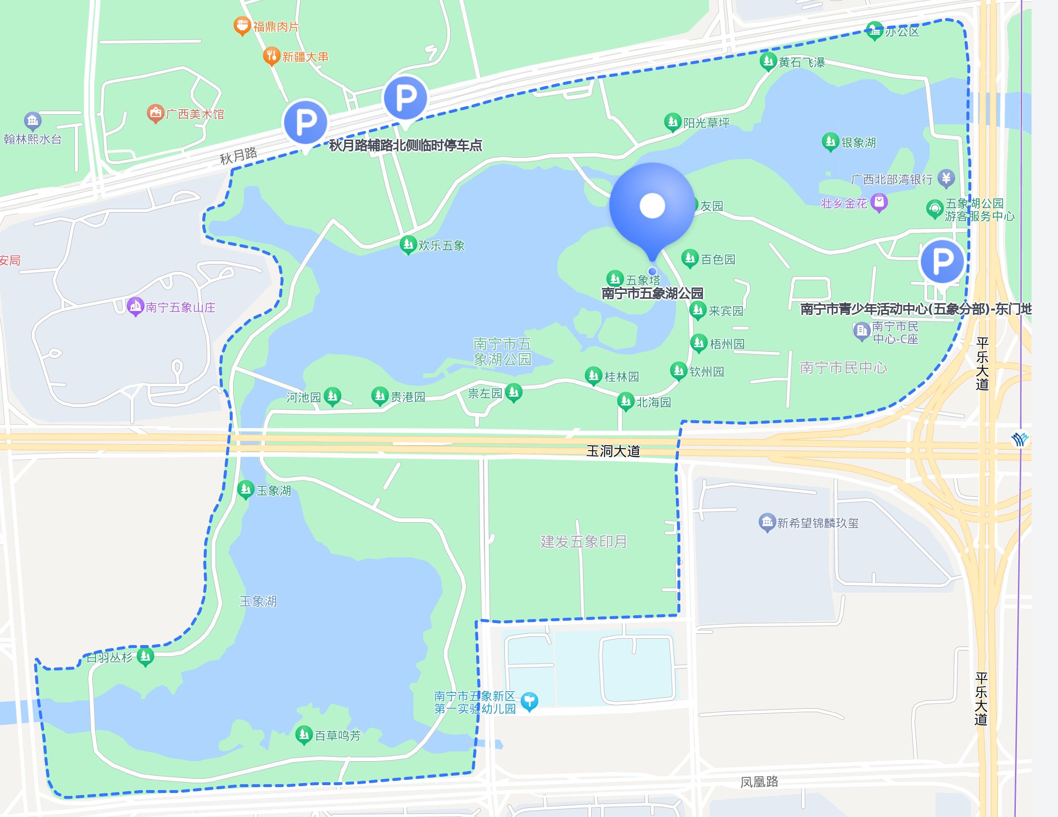 怎么去 南宁市五象湖公园 ?