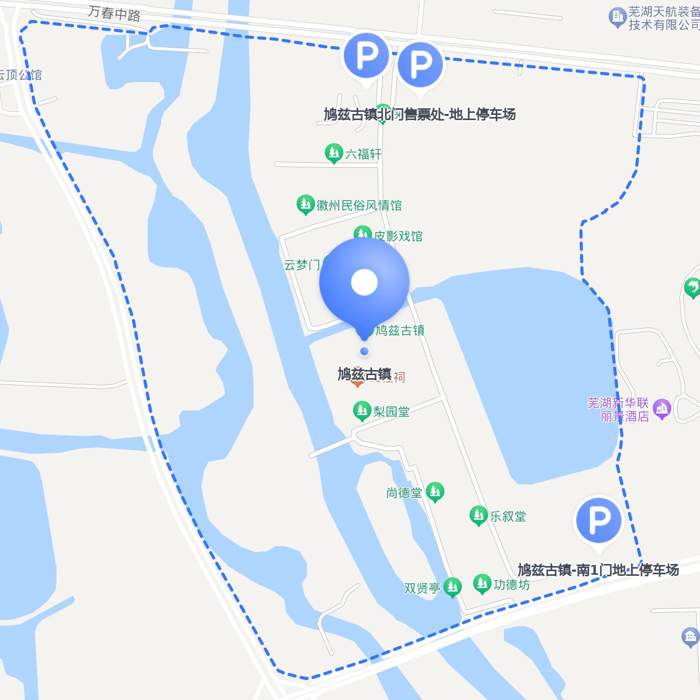 芜湖鸠兹古镇内部地图图片