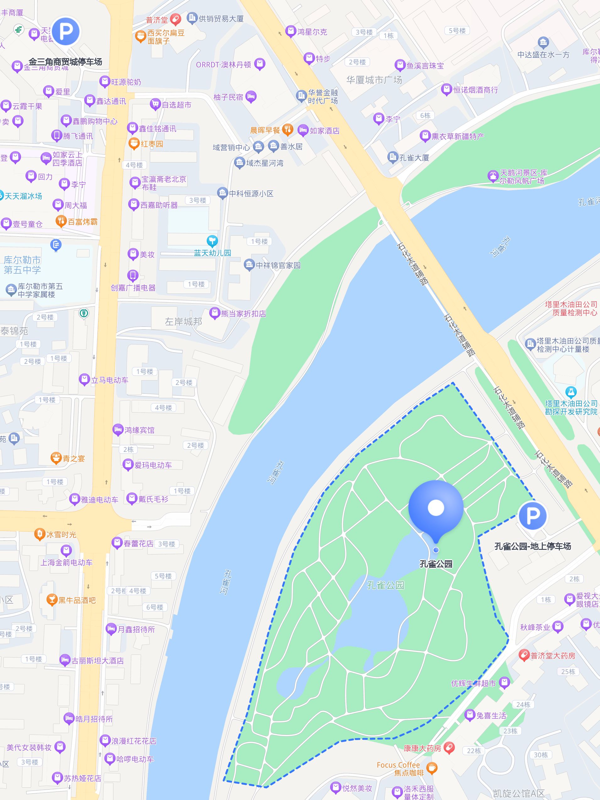 孔雀公园 位于新疆库尔勒市.@城市探险家小徐的动态