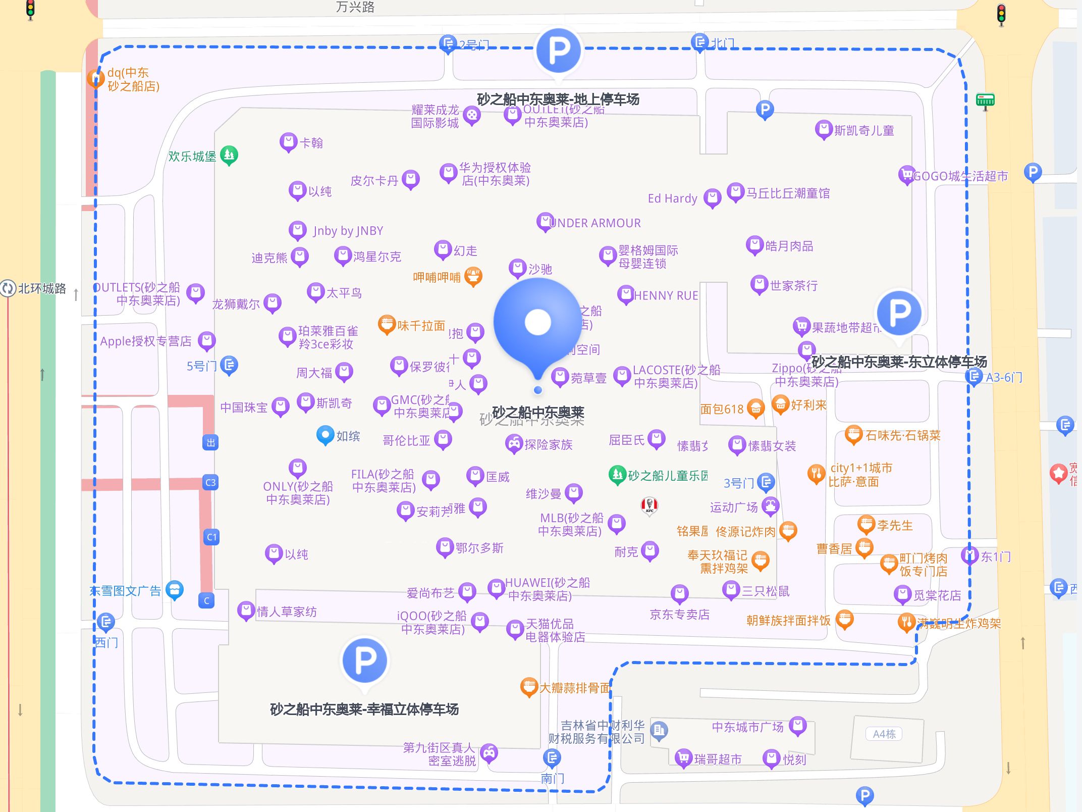 砂之船奥莱地图图片