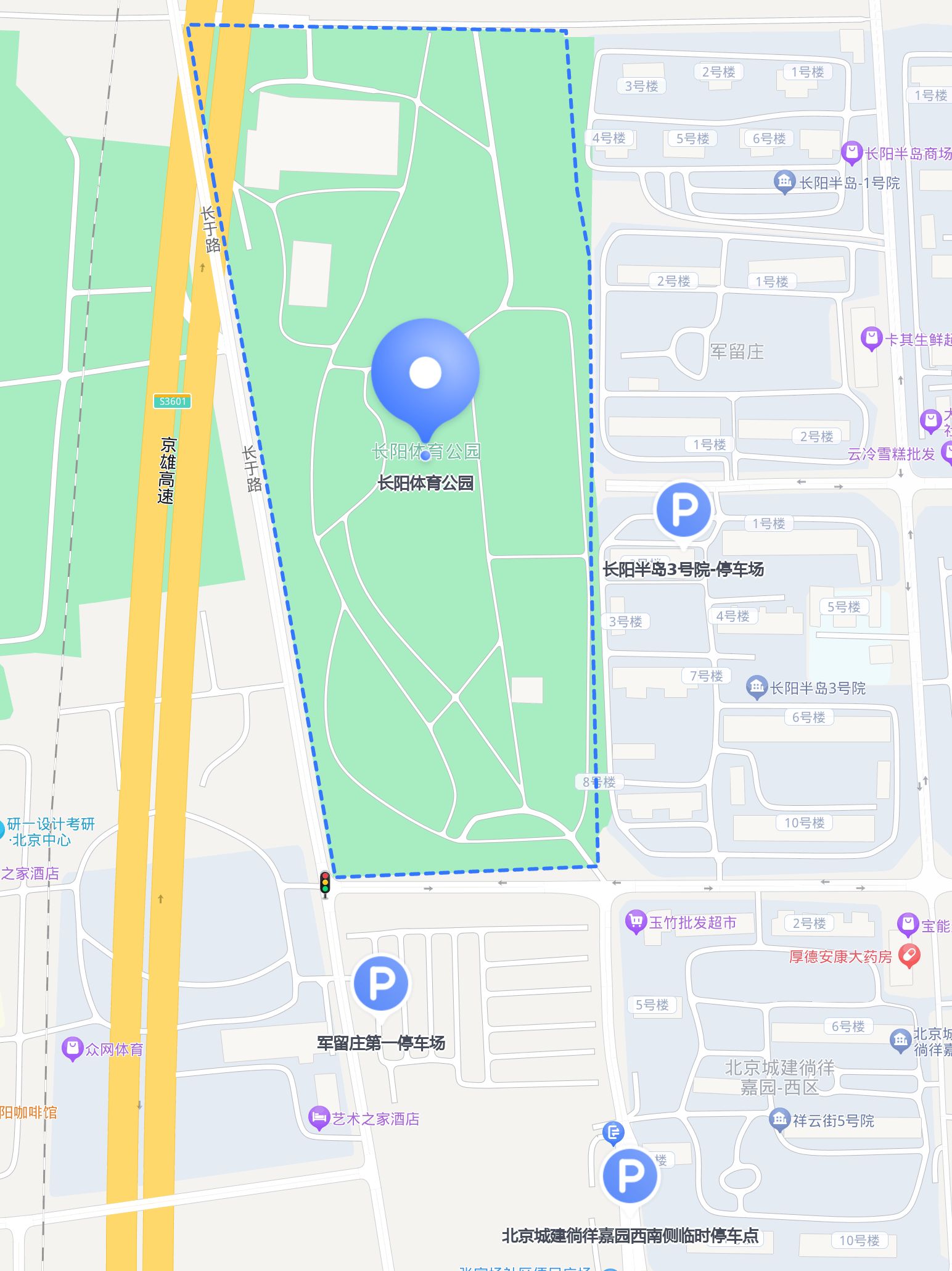 长阳体育公园 ,美丽而宁静的一方绿地99.