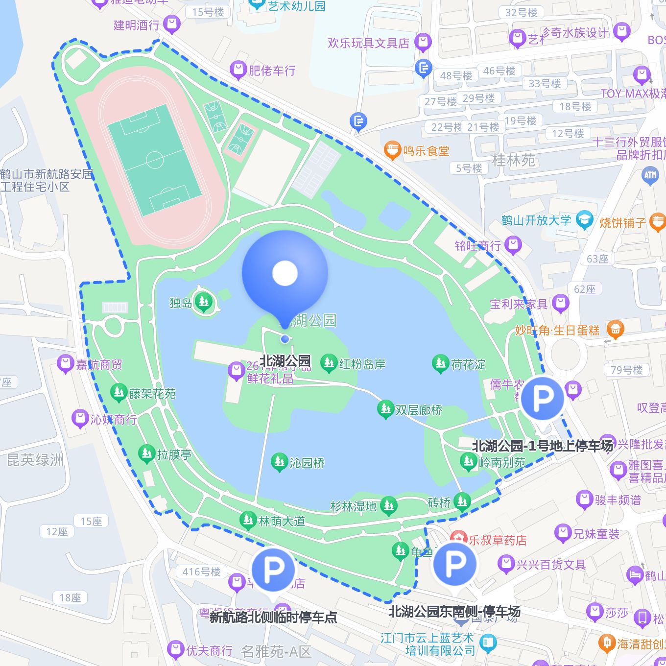 南充北湖公园平面图图片