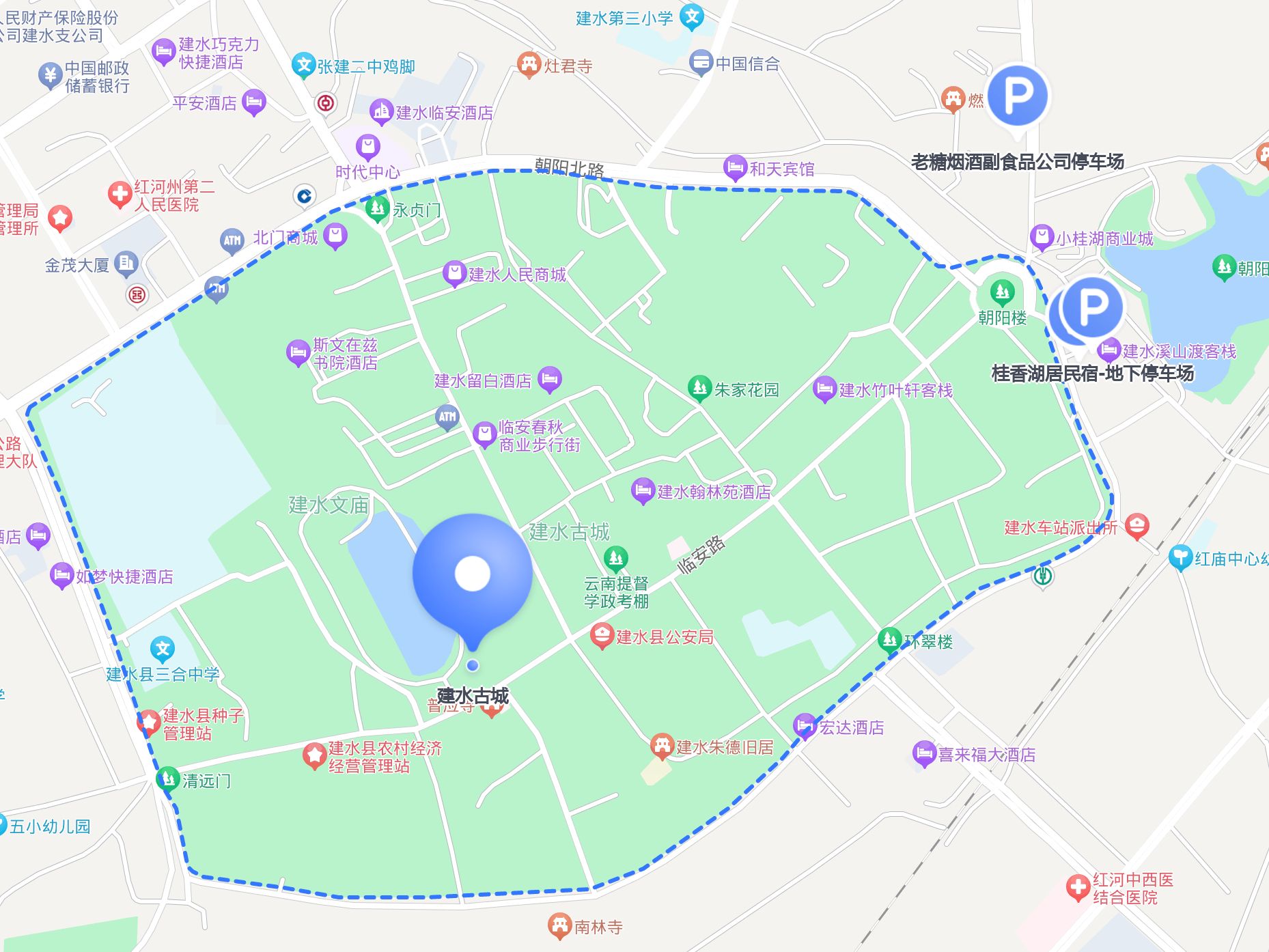 建水古城地图全图图片