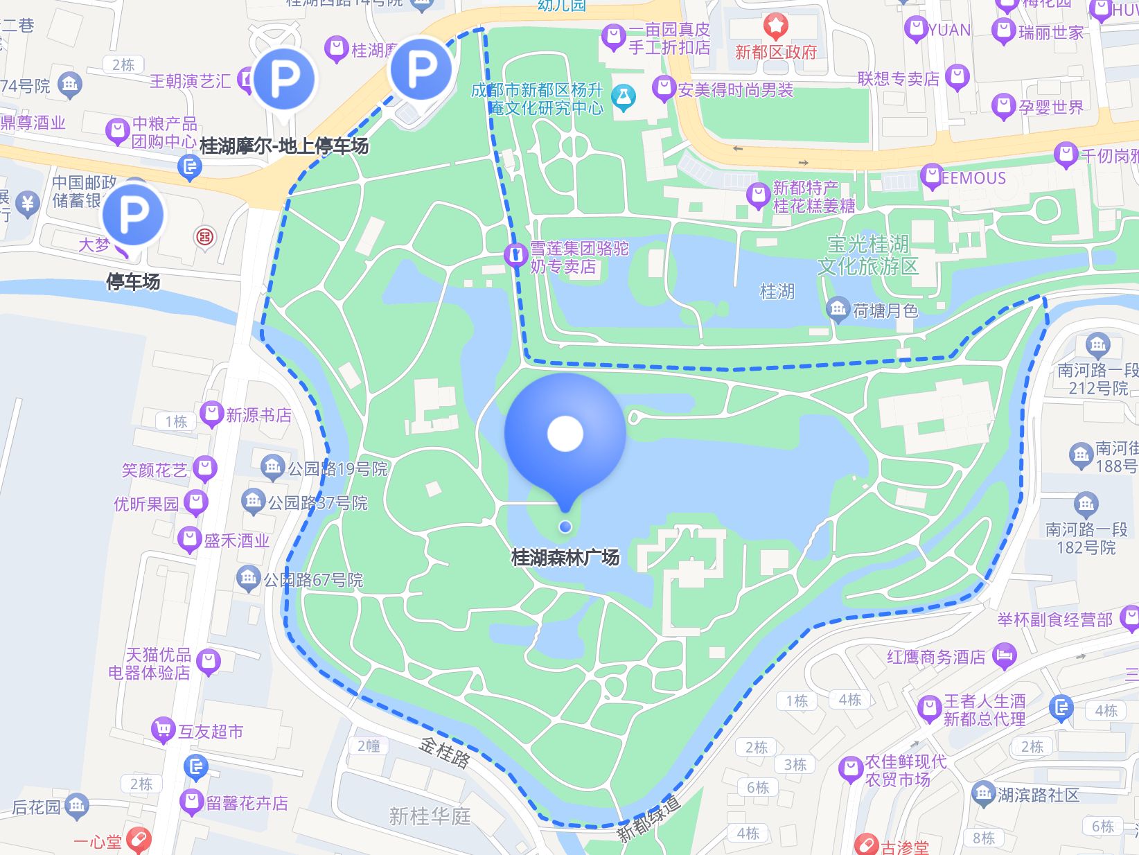 公园导览地图苏州桂花公园地图成都新都区桂湖公园地图桂林桂湖地图