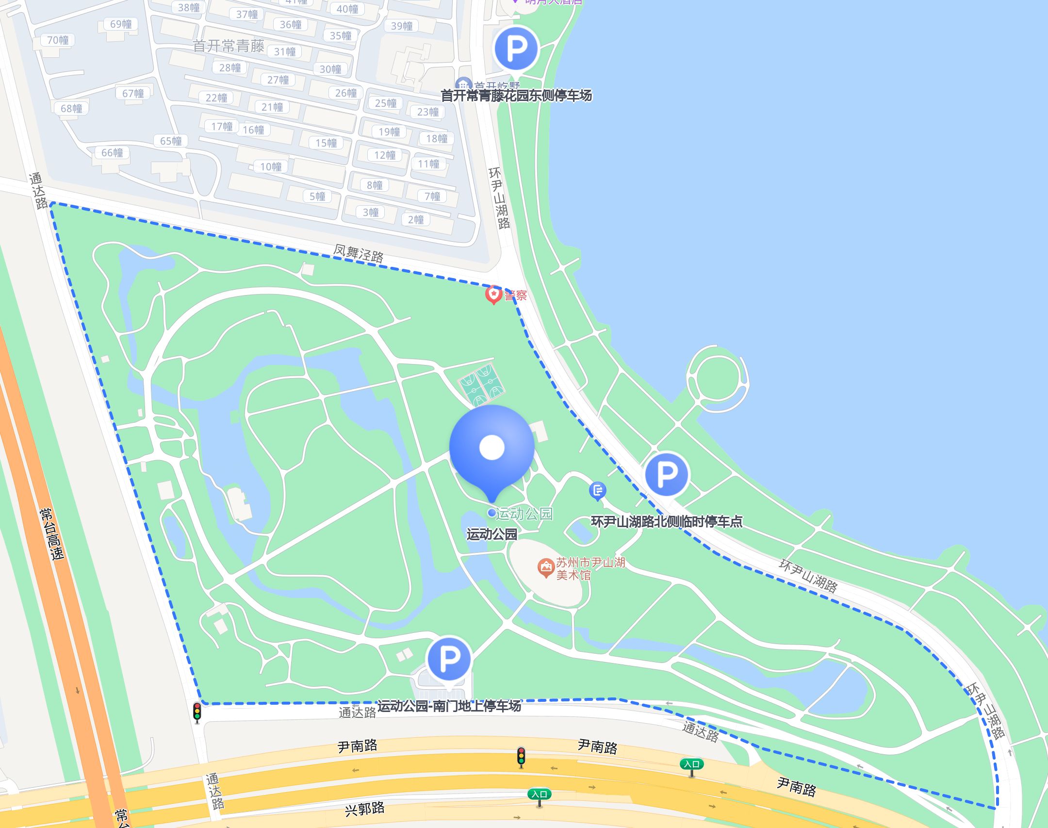 公园地图苏州市独墅湖文体中心地图张店湿地公园环湖跑道高清地图市政