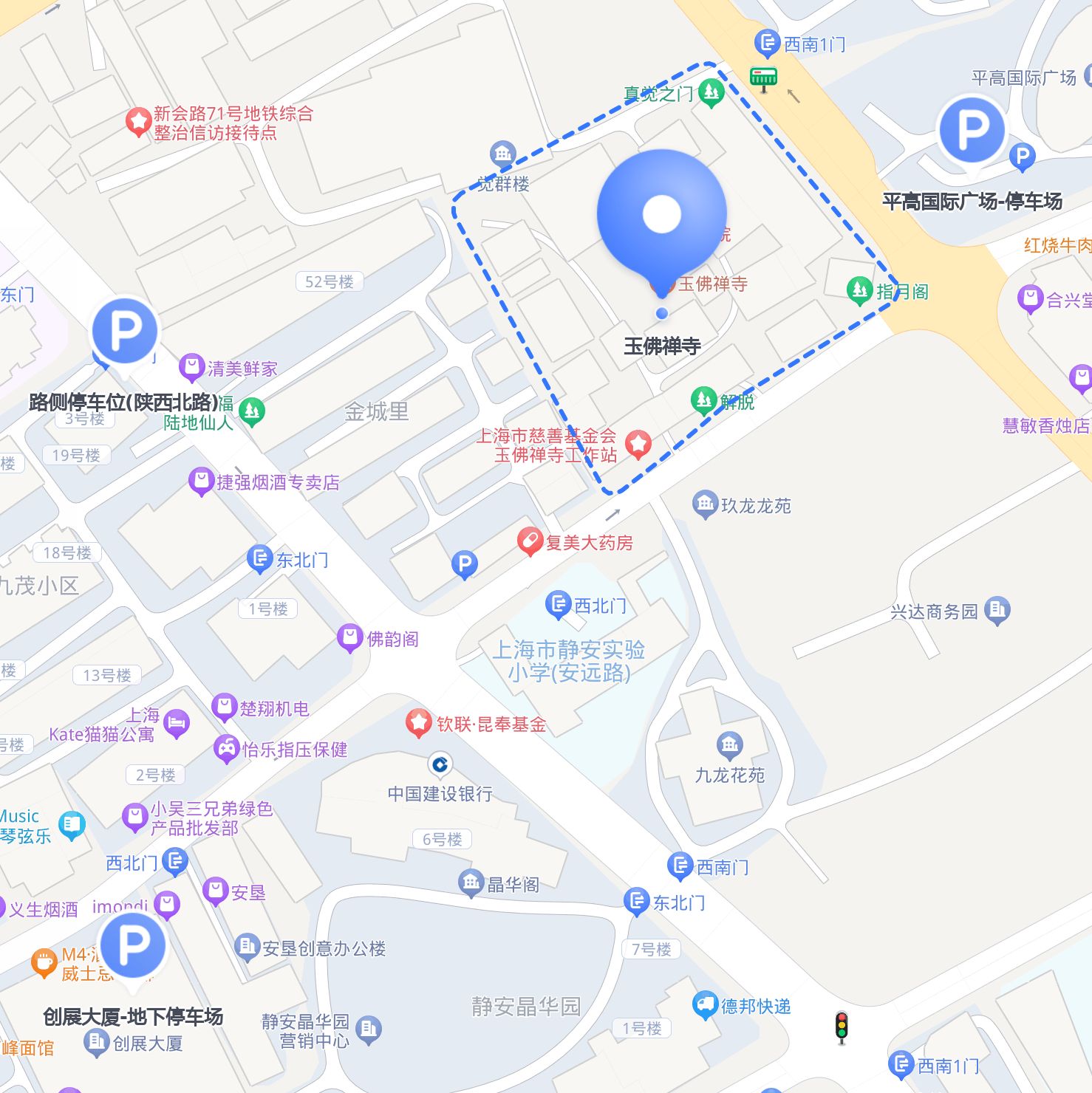 上海玉佛寺地图图片