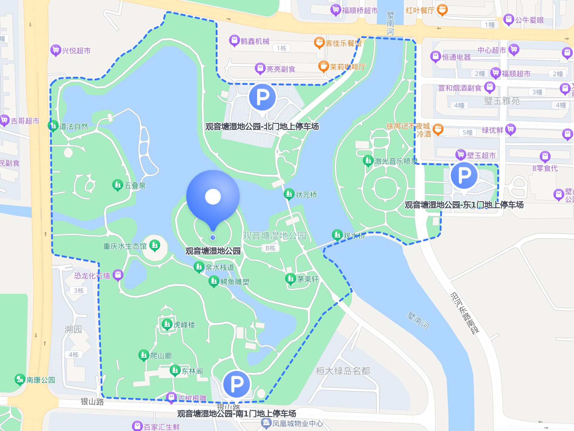 香草湖湿地公园地图图片